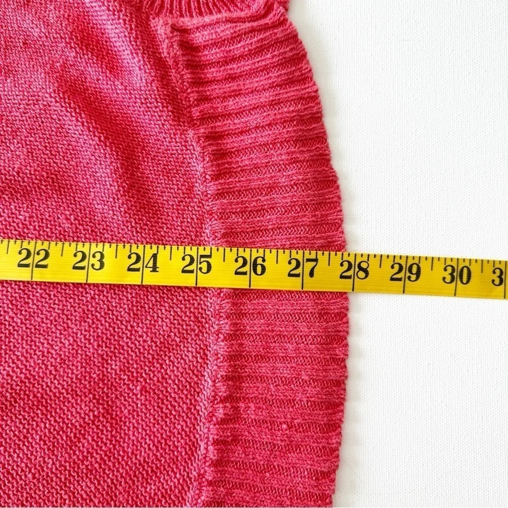 Eileen fisher open front cardigan Sweater Lightweight Linen Salmon Pink Large